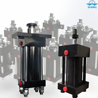Cylindres hydrauliques à double effet robustes et durables à 4 points de fixation, diamètre du trou 63/80/120/150, chromés à chaud 45 # Acier industriel