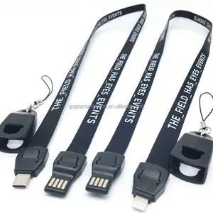 شاحن Usb متعدد 3 في 1 حزام حبل عنق