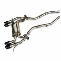 Kit d'échappement sport Catback pour BMW M3 G80 M4 G82 G81 Touring avec embouts quadruples en fibre de carbone