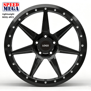 Nouvelles Jantes en Alliage Légères Multi-Rayons Noir Mat Speed Mega avec Anneau Beadlock Bronze pour SUV et Camionnettes Tout-Terrain de Luxe - Product Image 2