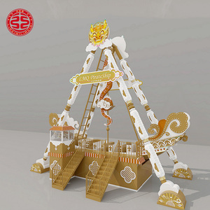 Manège de fête foraine Bateau pirate en métal, équipement de terrain de jeu, chaise balançoire, jeux de <span class=keywords><strong>parc</strong></span> pour enfants - Product Image 2
