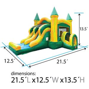 Toboggan aquatique gonflable, château gonflable combiné, qualité commerciale, 100% PVC, pour enfants et adultes, panier de basket-ball, <span class=keywords><strong>jeu</strong></span> en plein air, cour arrière - Product Image 5