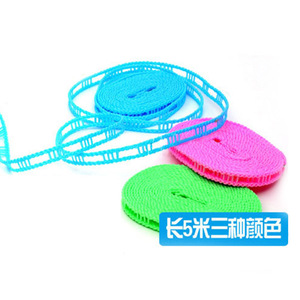 K Type Anti Slip Windproof Clothesline 5m 3m <b>Hook</b> Type Drying Line For Home Balcony Travel Use - Product Image 3