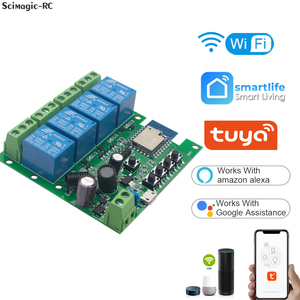 F0304 TUYA WiFi Không Dây Công Tắc Thông Minh Module Relay Mini 4CH Đầu Thu Bật/Tắt Điều Khiển Từ Xa Làm Việc Với Alexa Google Home - Product Image 4