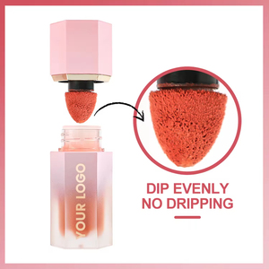 Rubor Líquido Vegano Personalizado con Tu Logotipo, con Brocha, Larga Duración, Hidratante, Resistente al Agua, Mineral, Color Rosa, Marca Privada - Product Image 2