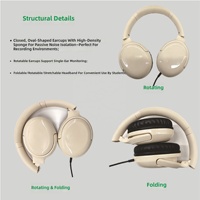 Headphone Studio DJ Lipat Berkabel Over-Ear untuk Pertunjukan Panggung