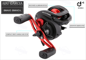 Moulinet de pêche à lancer Abu <span class=keywords><strong>Garcia</strong></span> Black Max3 BMAX3, main droite ou gauche, 5BB, 6.4:1, frein max 8kg, matériel de pêche en eau salée - Product Image 4
