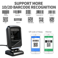 Escáner de Código de Barras de Escritorio YUANAIDC 1D 2D QR, Lector Omnidireccional USB con Cable, Manos Libres, para Punto de Venta de Supermercado