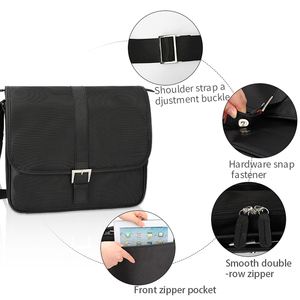 Sac bandoulière classique résistant à l'eau, sac messager pour homme - Product Image 4