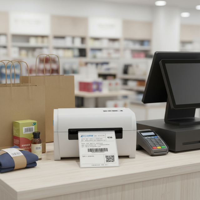 Barway Commercial Grade Shipping Label Printer 4 X 6 Usb Mini JIANGSU White Thermal Stock Receipt Printer 58mm Esc/pos