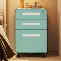 Meuble de classement mobile moderne en acier à 3 tiroirs avec serrure à clé, mobilier de bureau commercial durable pour salle de sport, bureau à domicile et salon