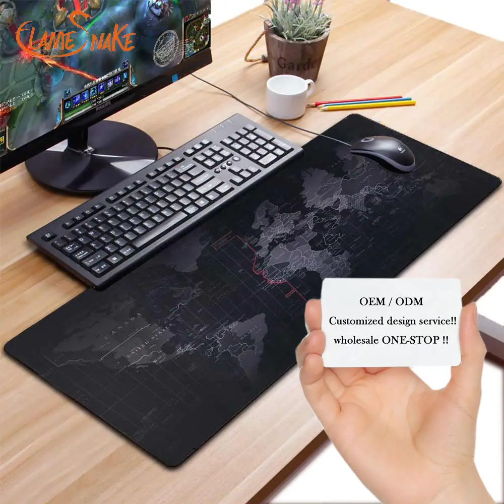 Polyester Phổ Biến Máy Tính Lớn Gaming Mouse Mat, Tùy Chỉnh 3D Gaming Mouse Pad Cao Su Vải Mouse Pad