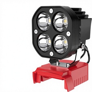 Square <b>LED</b> Work <b>Light</b> Compatible for 18V Battery 40W 6000LM Flashlight 120 Adjustable Low Voltage Lighting High Brightness 6000 - Product Image 1
