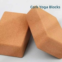 Syntus Kork Yoga Block & Gurt Set 2-teilig Hochdichte Weiche Rutschfeste Yoga-Blöcke 9x6x4 Zoll 8FT Metall D-Ring Gurt für Pilates