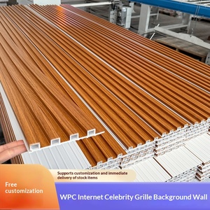 <span class=keywords><strong>Panneau</strong></span> <span class=keywords><strong>mural</strong></span> WPC écologique de protection pour mur de fond <span class=keywords><strong>TV</strong></span>, modèle semi-circulaire moderne, style Célébrité Internet, type Grande Muraille - Product Image 1