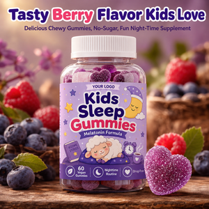 OEM Gentle <b>Night</b> Time Sleep Support Non Habit Forming Improve Sleep Quality Vegan Safe Formula Sugar Free <b>Kids</b> Sleep Gummies - Product Image 1
