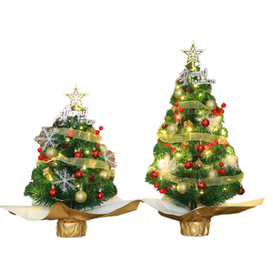 Unique Personalized Eco-Friendly Anniversary Gift Small Mini Christmas <b>Tree</b> Set <b>with</b> PVC Material LED <b>Lights</b> Desktop Ornament - Product Image 4
