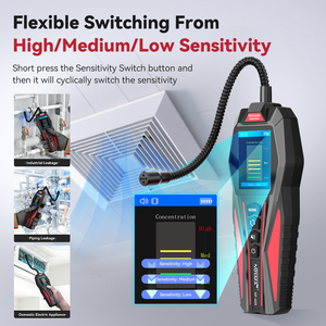 Détecteur de fuite de gaz halogène professionnel NF-605 haute sensibilité pour les fuites de réfrigérants (CFC, HCFC, HFC) avec 3 niveaux de réglage - Product Image 5