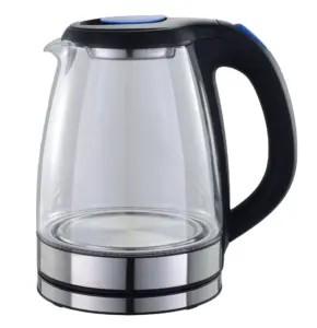 Produsen 1.7L peralatan dapur rumah teko kopi teh air panas pemanas air elektrik ketel kaca