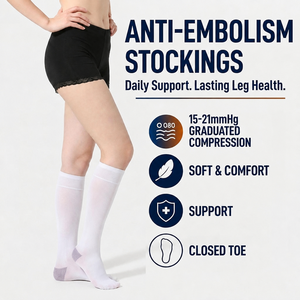 Medias de Compresión Médicas Beili en Stock, 15-21 mmHg Clase 1, Antiembólicas, Sin Talón Definido, para Várices - Product Image 1