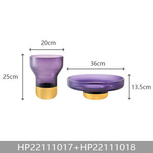 हाई-एंड बैंगनी बड़े मुंह वाले कांच के vases के लिए स्पष्ट सिलेंडर फर्श vases 40 बड़े सेंटरपीस लंबे vases - Product Image 2