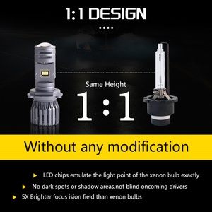 Sanvi New High Quality 28w/pcs 6000k Mini <b>H4</b> Led Projector Lens Headlight Auto Bulbs Car Accessories - Product Image 5
