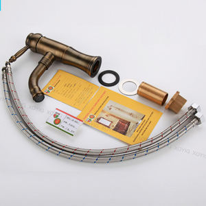 European 59-1 Brass Rotatable Water Outlet Single Handle Basin Faucet Gold Antique Bathroom Faucet - Product Image 2