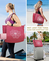 Échantillon gratuit : Sac de sport de luxe en nylon pour femme, grande capacité, portable, bandoulière, imperméable, pour yoga et shopping