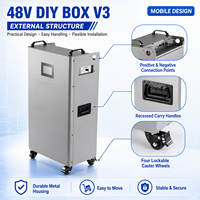 Boîtier de batterie vertical 48V en stock UE, kit de stockage d'énergie DIY 51.2V sans BMS ni affichage, boîtier de batterie vide