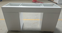 Miroir d'habillage à DEL pour chambre à coucher à panneau moderne et durable pour hôtels et appartements, avec tiroirs de rangement écologiques pour bureau