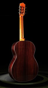 Guitare classique professionnelle Gekae K-1603 de haute qualité tout solide avec accoudoir et étui rigide touche en ébène - Product Image 3