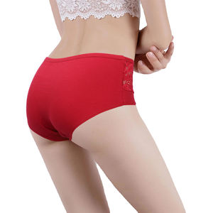 UOKIN Rote Spitzen Damen-<span class=keywords><strong>Tanga</strong></span>-Hosen Übergröße Baumwollhose für dicke Frauen A6154 - Product Image 5