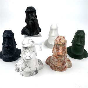 עיצוב חדש קריסטל גילוף מלאכת אבן טבעית פסל קריסטל מואי קריסטל לקישוט - Product Image 3