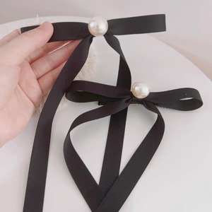 Une paire de pinces à cheveux avec nœud en ruban pour queues de cheval doubles, attaches pour cheveux de style coréen, accessoires pour cheveux de style japonais, antidérapantes - Product Image 3