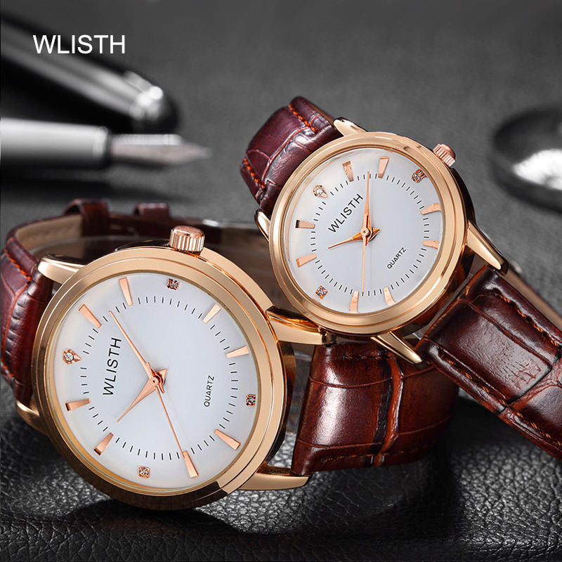 Luxury Waterproof Quartz Couple Watches For Men Women Custom