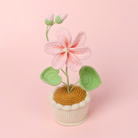 2026 Hochwertige Ornamente Handgemachte Häkel arbeit Tung Öl Blume Topfpflanze Kreative Home Desktop Dekoration Ewige Blume