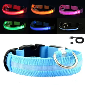 Gece açık güvenlik LED Pet köpek kolye işık yaka gece güvenlik köpek tasma ile karanlıkta Glow yaka aydınlık yaka - Product Image 1