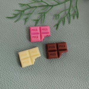 100ชิ้นเรซิน3D จำลองรูปช็อกโกแลตนมอัญมณีทรงแบนราบเครื่องประดับสำหรับทำสมุดภาพแบบทำมือโบว์เครื่องประดับ - Product Image 3