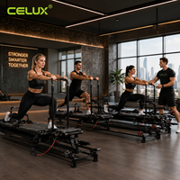 Machine d'entraînement de yoga Celux de haute qualité à trois niveaux, modèle Supermodel, en aluminium noir, pour Pilates Reformer, portable et durable