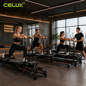 Máquina <span class=keywords><strong>de</strong></span> Entrenamiento Celux <span class=keywords><strong>de</strong></span> Alta Calidad <span class=keywords><strong>para</strong></span> Yoga, Tres Niveles, Supermodel, <span class=keywords><strong>de</strong></span> Aluminio Negro, <span class=keywords><strong>para</strong></span> Pilates Reformer, Portátil y Resistente - Product Image 4