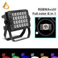 AICPOSE Éclairage de scène LED 6 en 1 RGBWA UV 24 pièces * 18W de forme carrée pour extérieur IP65 Par Light