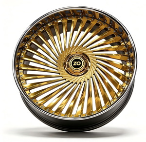 Rines Multirradio VIP de una Pieza Forjados en Oro Brillante de 18/20/22/24/26/30 Pulgadas 5x112 5x114.3 5x130 para Benz EQS CLS Audi A8 <span class=keywords><strong>BMW</strong></span> X7 GT - Product Image 2