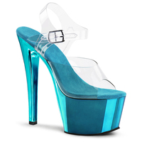17CM / 7 pouces PVC supérieur femmes mode cheville sangle sandales plate-forme fête talons hauts chaussures pôle chaussures de danse