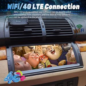 Radio 10,25 pouces pour BMW Série 5 E39 X5 E53 M5 1995 - 2003 2004 2005 2006 Voiture Android Auto Multimédia Carplay RDS Navigation Wifi - Product Image 4