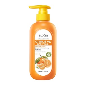 SADOER <span class=keywords><strong>Gel</strong></span> Douche Éclaircissant Citrus VC 500ml - Nettoyage en Profondeur 3 Couches, Élimination de 97% de la Saleté, Éclat à la Niacinamide, pH 5.5-6.5 - Product Image 6