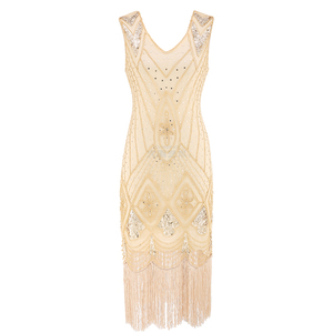Ecoparty 16 pièces personnalisées nouveaux styles de <span class=keywords><strong>robe</strong></span> pour femmes des années 1920 <span class=keywords><strong>robe</strong></span> à paillettes Art déco à clapet avec manche - Product Image 2