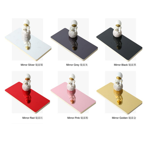 Pannello murale a specchio in legno di carbone di bambù colorato impiallacciatura di legno ignifuga rossa utilizzata per la parete e la decorazione ingegneristica - Product Image 4