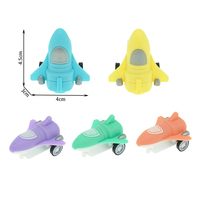 Jouets de voiture à friction pour enfants, modèles de fusées et d'avions de dessin animé, petites voitures à rétrofriction, capsule de 60 mm
