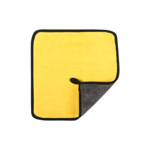 Toalla de limpieza de coches de doble cara, gruesa y absorbente, 25x25cm 30x30cm, de microfibra coral para limpieza interior. - Product Image 5