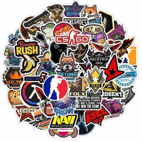 Stiker Botol Minum Laptop Custom Cs2 Tahan Air Hologram Holografik Bintang Tim Pemain Mainan Senjata Cs Go Firearm Game